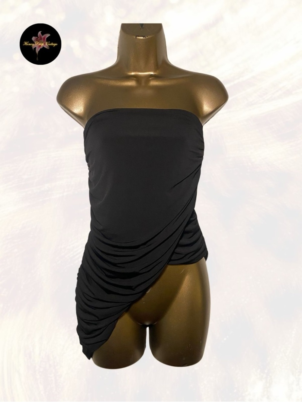 Forever 21 Black Asymmetrical Ruched Skirt - Picture 6 of 8